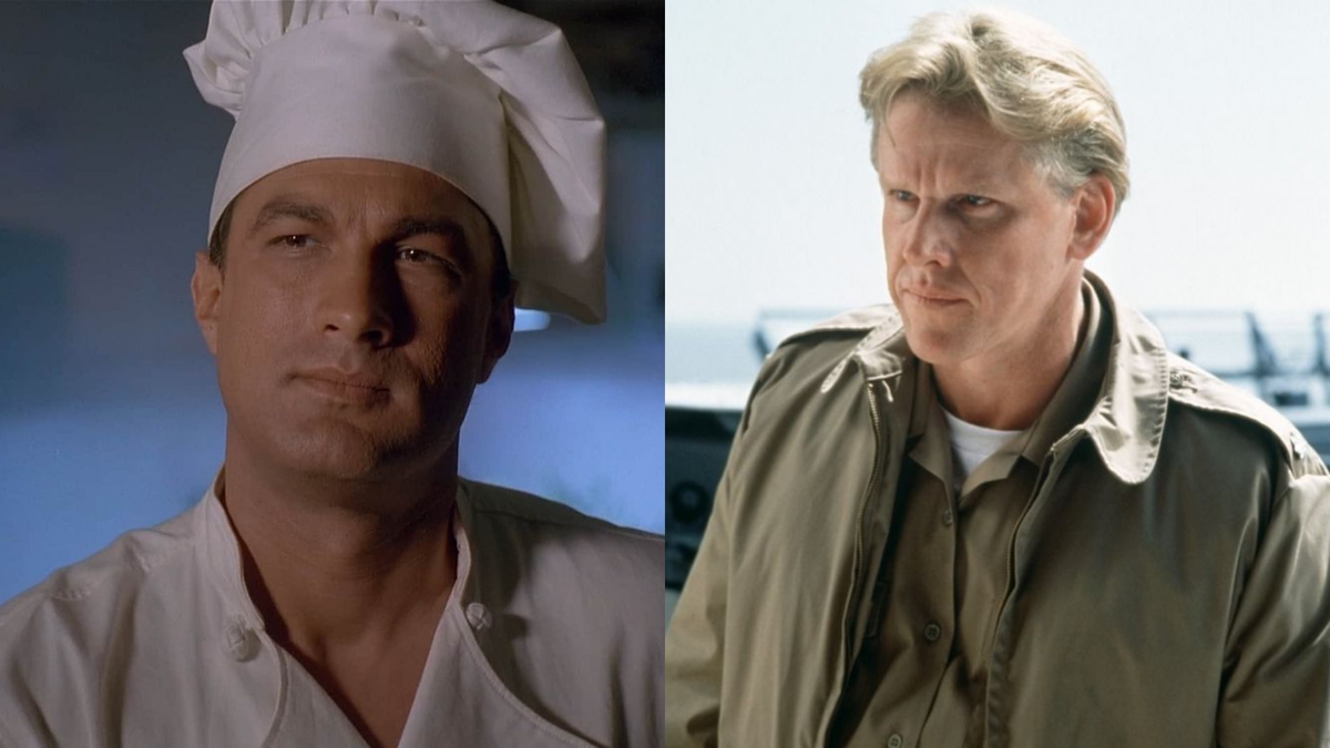 Стивен Сигал (Кейси Райбек) и Гэри Бьюзи (капитан 2-го ранга Крилл)