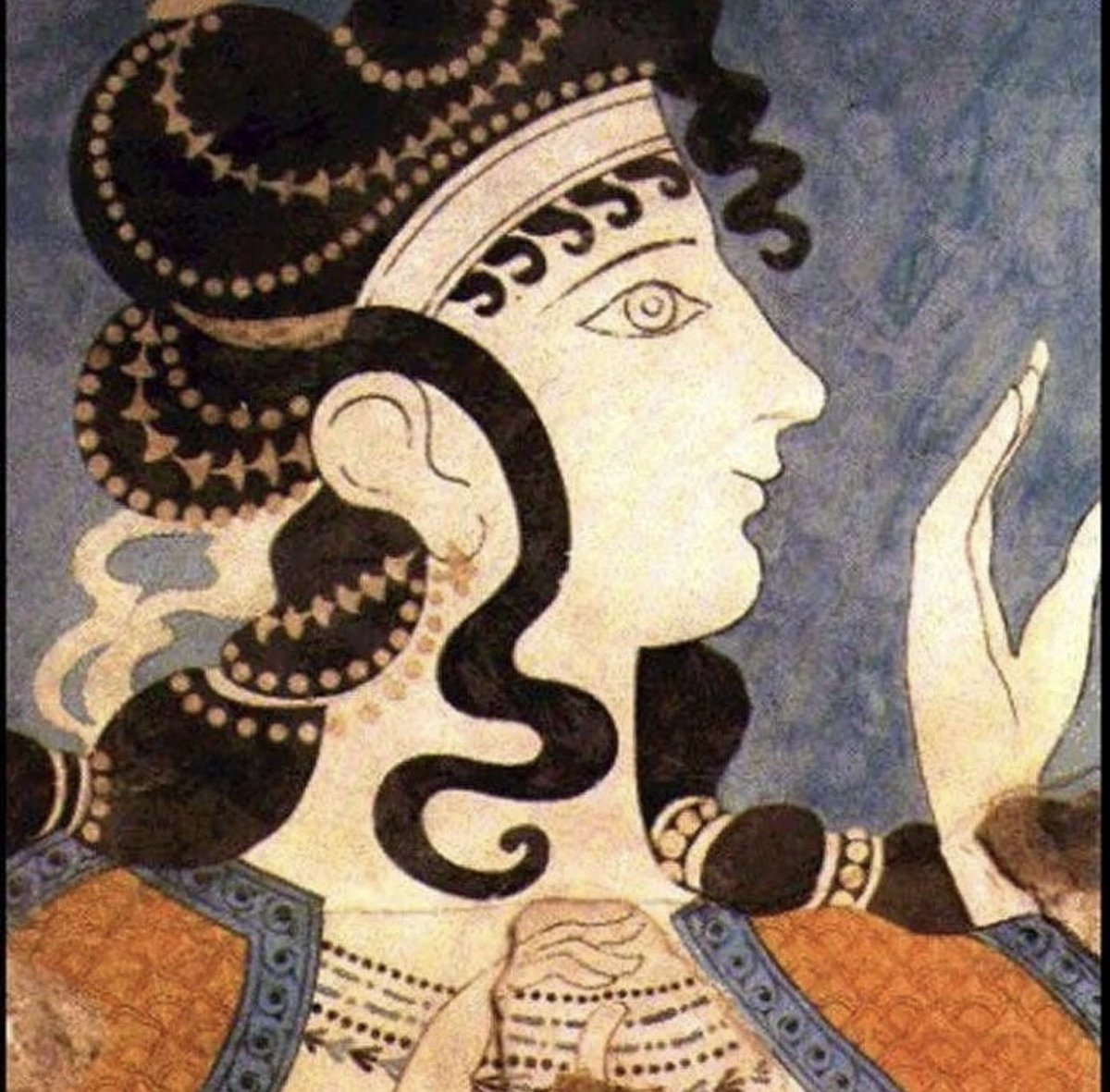 Фрагмент фрески из Кносского дворца, о. Крит