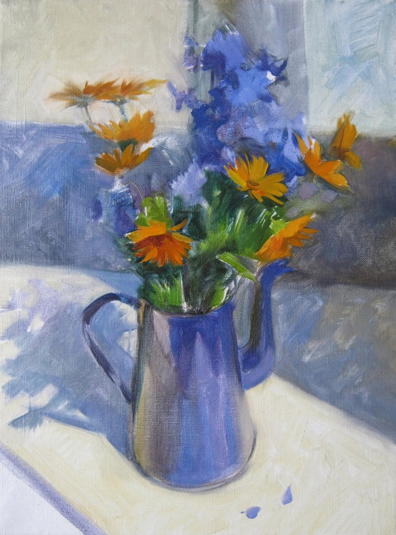 Первый этап, подмалёвок.