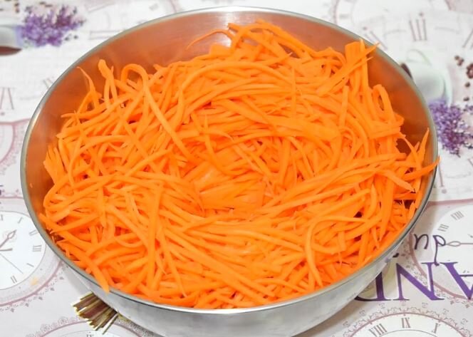 Рецепт моркови по-корейски. Закуска из моркови. 