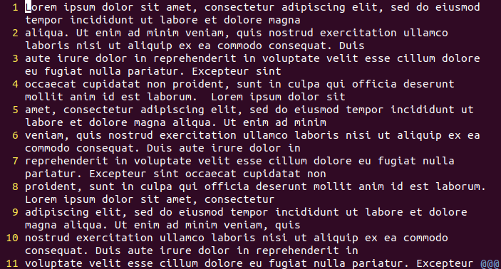 Провели форматирование командой gq, при этом ширина текста textwidth=80. Здесь в текст вставлены новые символы конца строки!