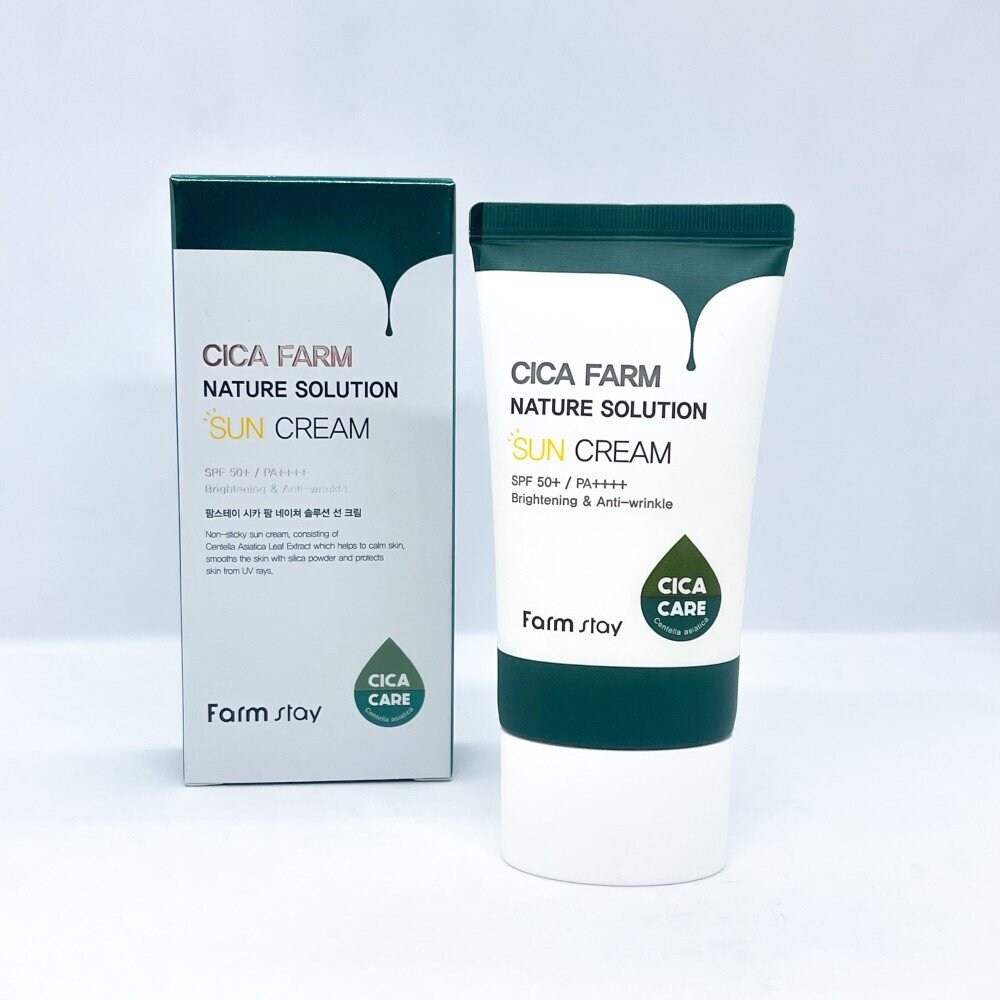 Солнцезащитный крем с экстрактом центеллы азиатской Farmstay Cica Farm Nature Solution Spf50+/Pa++++