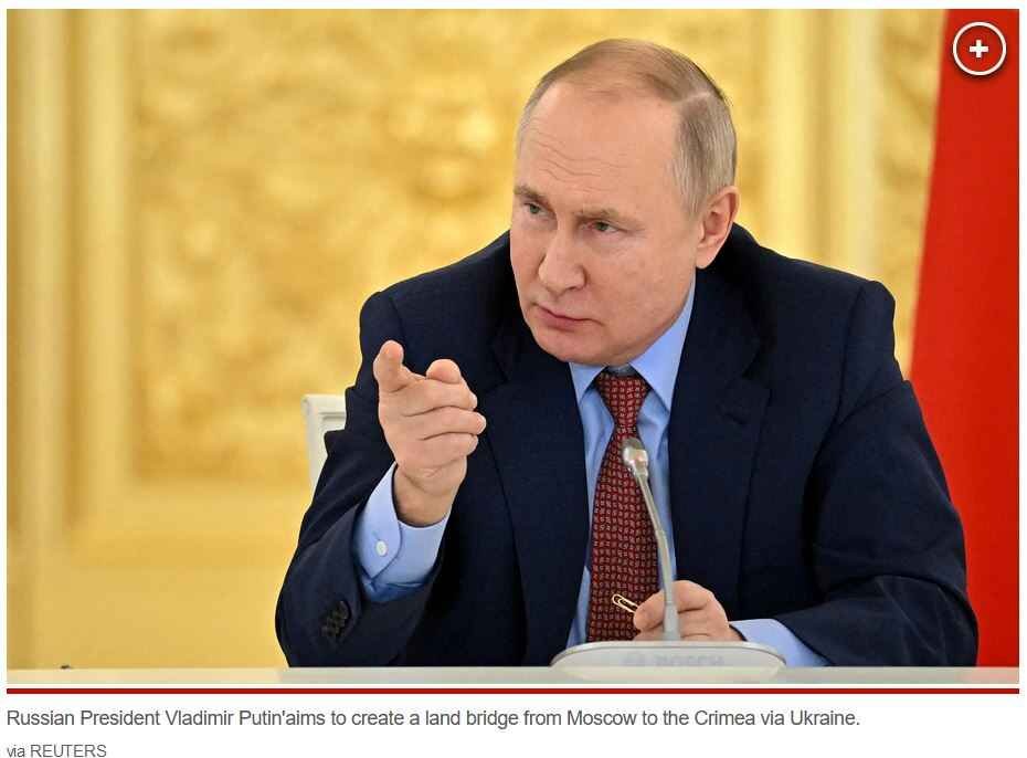 Путин планирует захватить сухопутный коридор из России в Крым