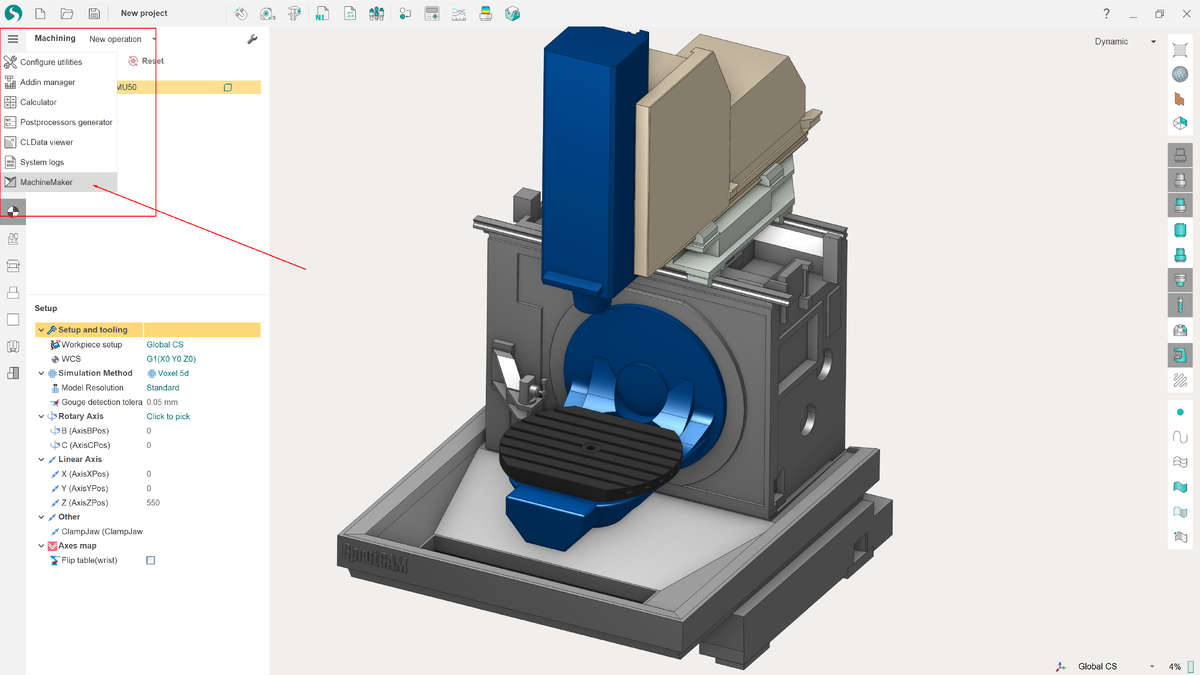 Запуск Машинмейкера через Спруткам