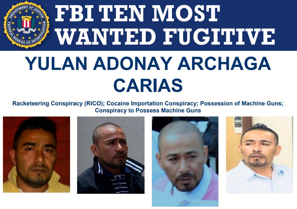 Объявление о розыске подозреваемого на официальной странице ФБР