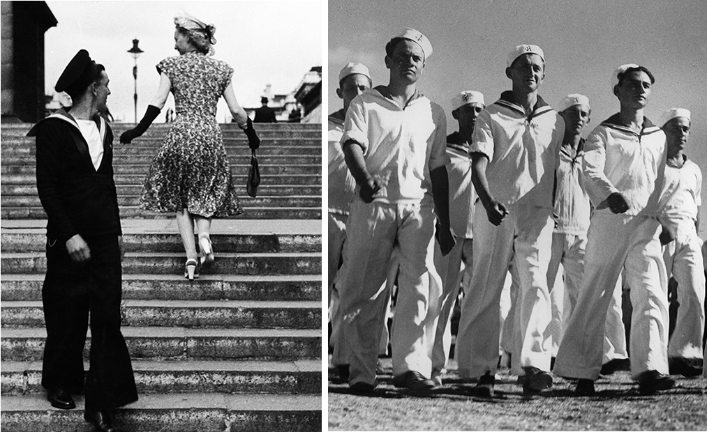 Моряк на прогулке, 1955 год I Моряки, курсанты морской академии 1930 гг. 