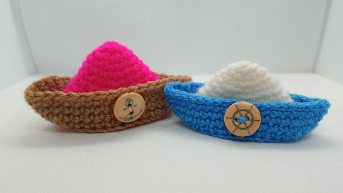 Вязаный лодочки крючком