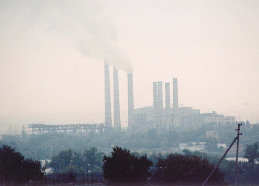 Приднепровская ГРЭС. Вид от крепости Кодак