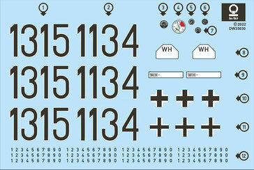 Декаль набора mtl.Pi.Pzwg. Sd.Kfz.251/7 (фото с сайта www.das-werk-models.com)