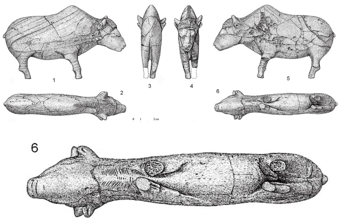 Рисунок из книги «Исследования палеолита в Зарайске. 1999–2005», Х. А. Амирханов и др., 2009 г.