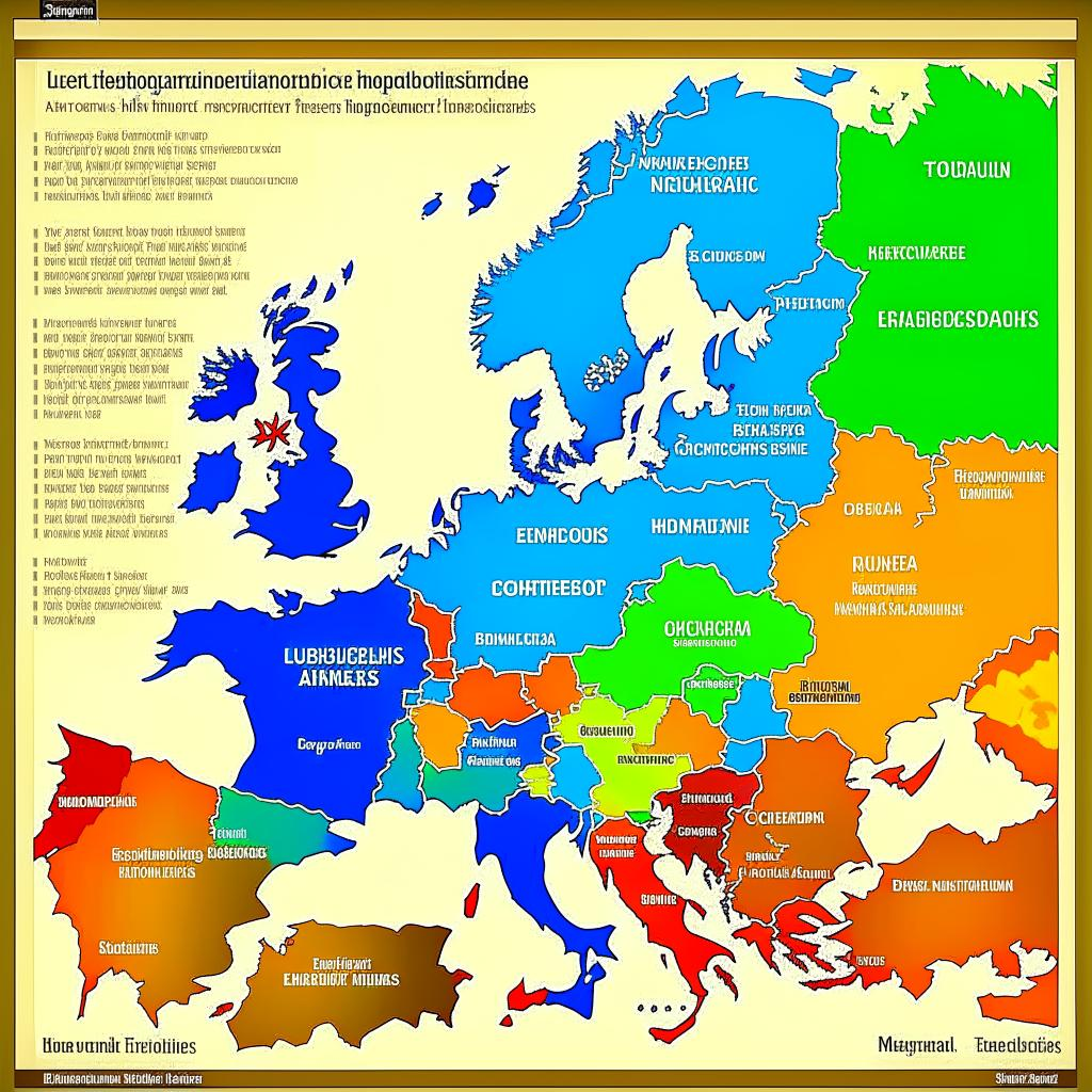 Нейросеть "Кандинский" так видит запрос "языки Европы".