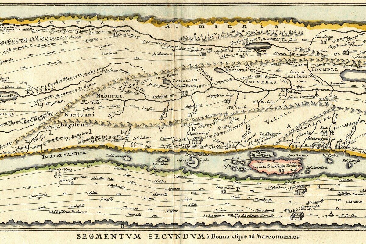 Фрагмент «Пейтингеровой скрижали». Копия начала XVII века.