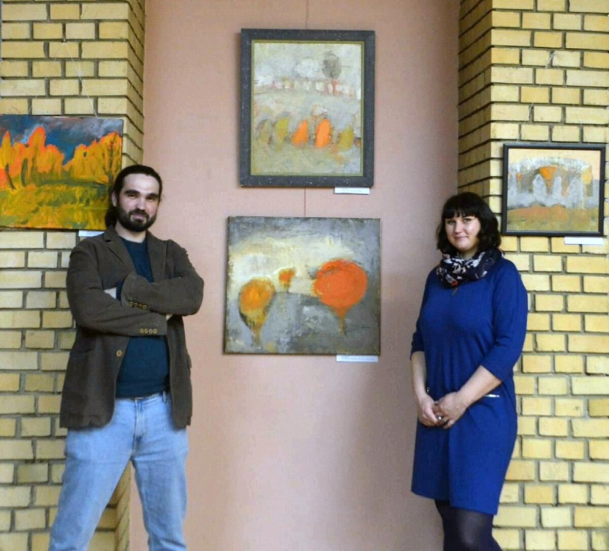 Татьяна Пименова и Дмитрий Котов (картины Д. Котова "Туман" и "Сон")