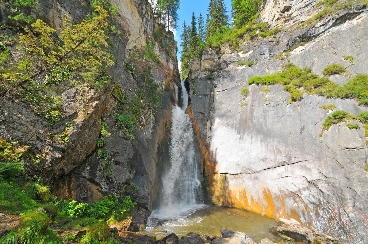 Каскадный водопад реки Катунь