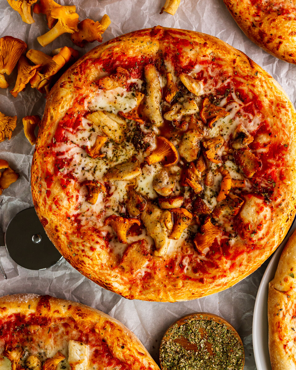 пицца с лисичками рецепт на слоеном тесте фото 7