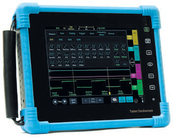 Рис. 1. Планшетный осциллограф АКТАКОМ ADS-4172T с сенсорным дисплеем 