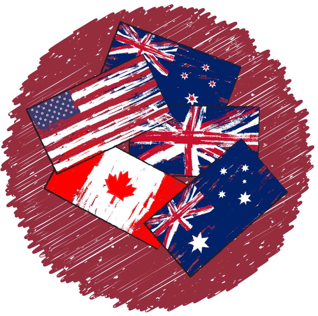 Uk au. США Канада Великобритания. США Великобритания Австралия. США Канада Великобритания Австралия новая Зеландия. Великобритания Канада Австралия новая Зеландия