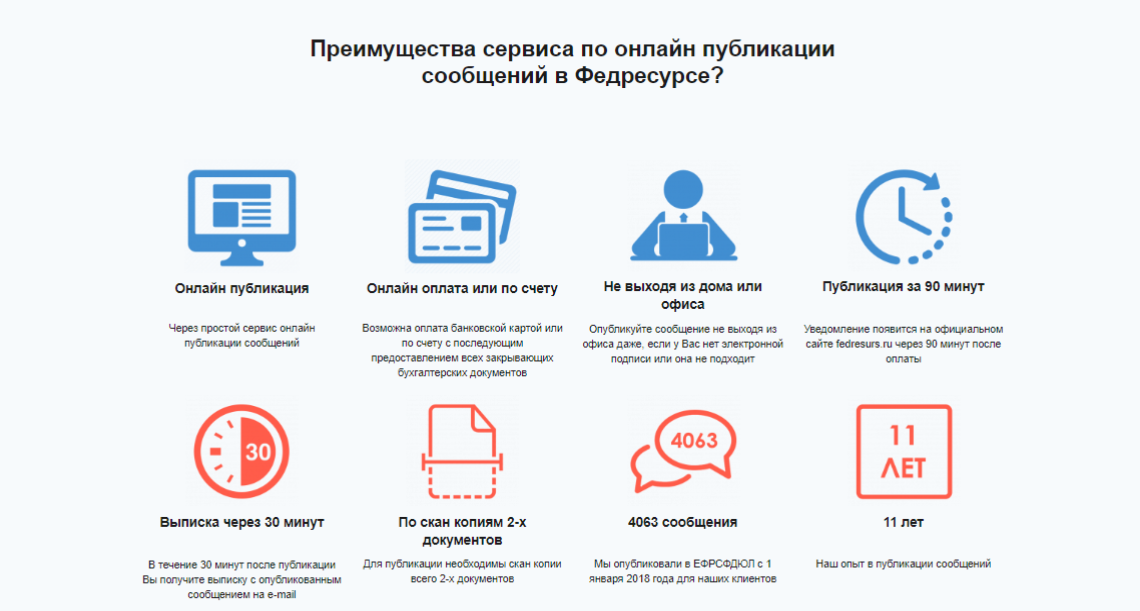 Преимущества сервиса «Федресурс-онлайн»