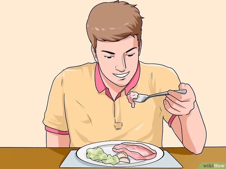 2Прекращайте есть, как только удовлетворите чувство голода, не дожидаясь, пока почувствуете наполненность желудка. Не ешьте каждый раз большими порциями и не наедайтесь до чувства заполненности желудка. Вместо этого прислушивайтесь к сигналам своего организма, чтобы знать, когда следует остановиться.[4] Некоторым эта способность дается естественным образом, в то время как другим для ее приобретения требуются практика и сосредоточенность.