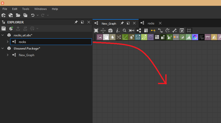 зажимаете ПКМ и тянете в основную схему.