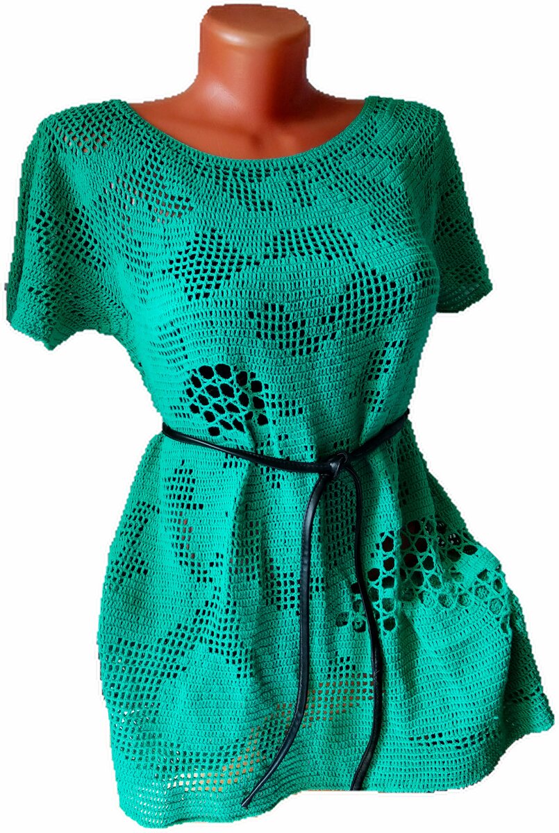 туника из  пряжи с крапивой