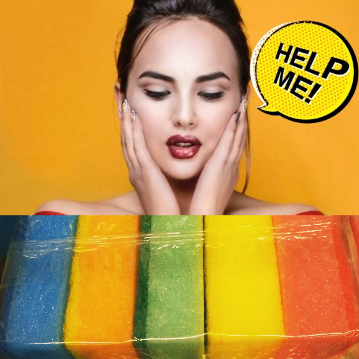 Догадайся сам. Губки с цветным абразивом. Что для чего не пишется.