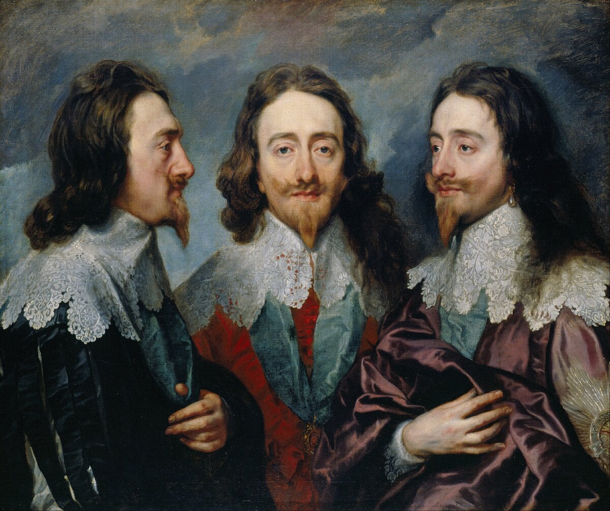Тройной портрет Карла I, 1635. Антонис ван Дейк. Королевская коллекция (инв. RCIN 404420) 