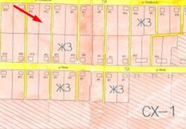 пример фрагмента карты градостроительного зонирования 