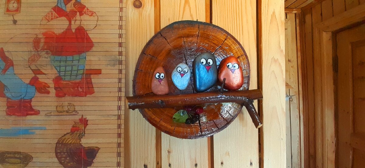 Моя поделка, еще одна семейка птичек(фото автора)