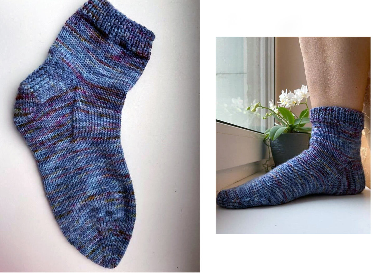 А это уже идеальный повтор моих носочков. Ученица приобрела мою пряжу ручного окрашивания и теперь у нее роскошные мягчайшие носочки из чистого мериноса)