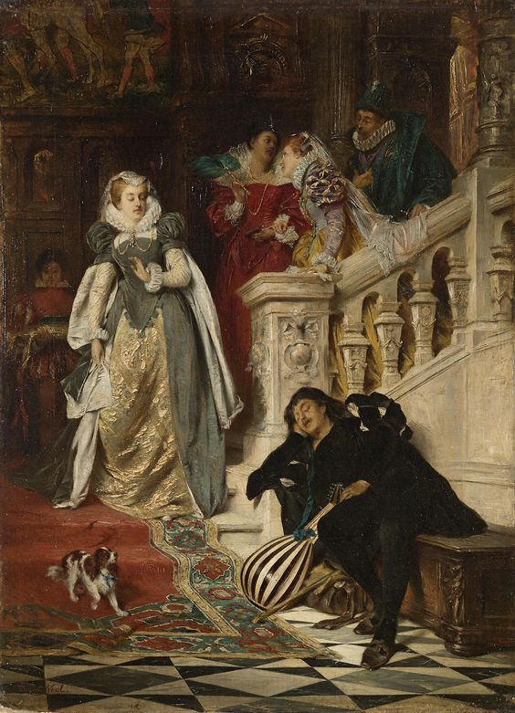 Дэвид Далхоф Нил (1838 - 1915) - Первая встреча Марии Стюарт и Риччо