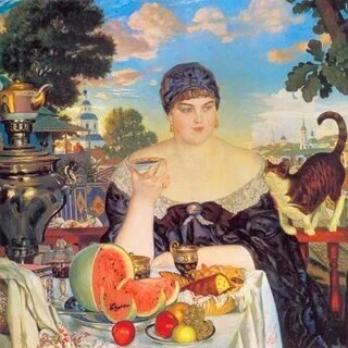 Купчиха за чаем, 1918 год