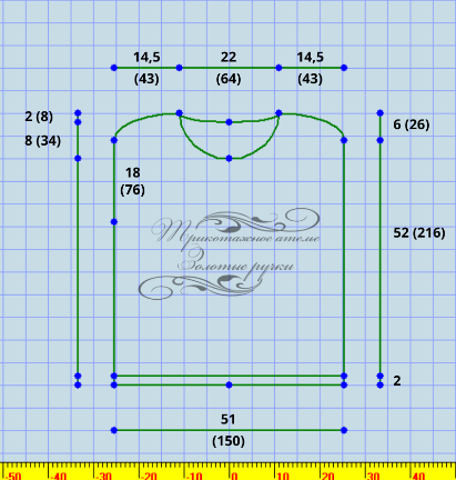 Выкройка ажурного топа с рюшами
