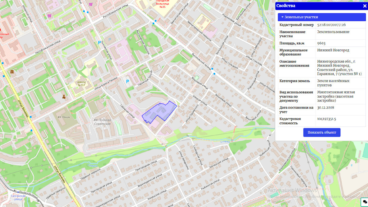 Схема расположения участка на карте микрорайона - ЖК "Подкова на Панина"