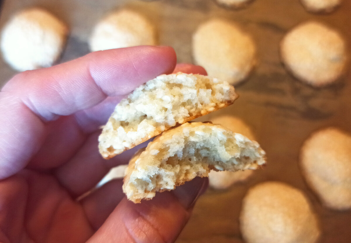 Мягкое кунжутное печенье