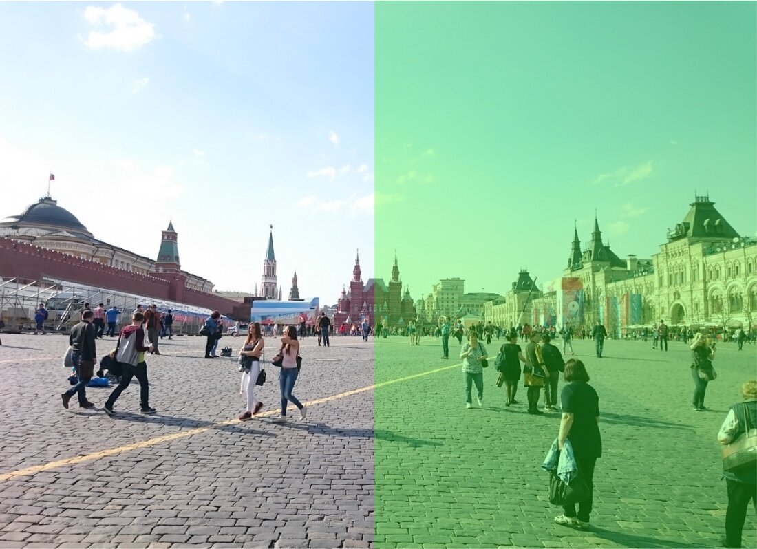 Невооружённым глазом заметно, как изображение начинает успокаивать)