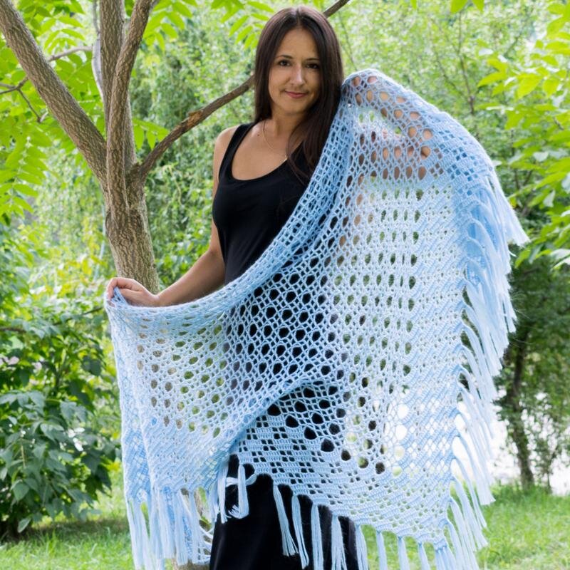 😍Шикарная шаль крючком для начинающих. БЫСТРО И ПРОСТО. Часть 1! Crochet Shawl — Video