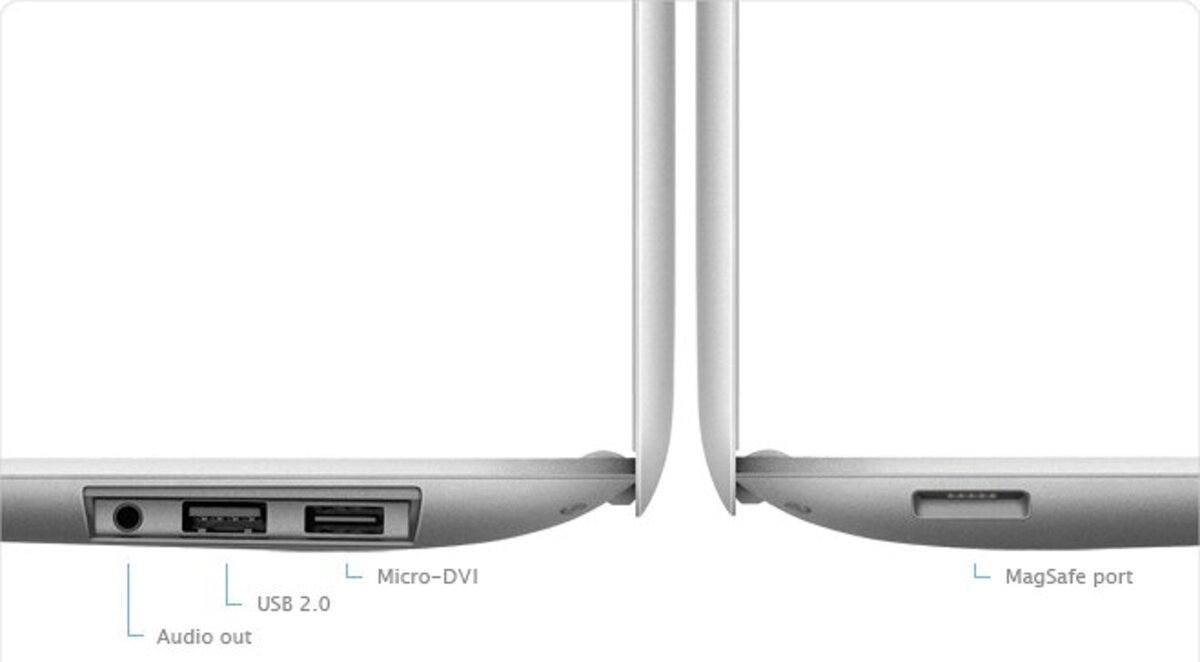 Порты Original MacBook Air начала 2008г.