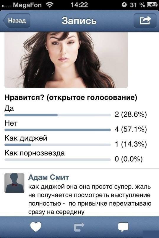Нравится запись