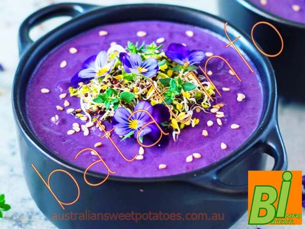 Суп-пюре из фиолетового батата