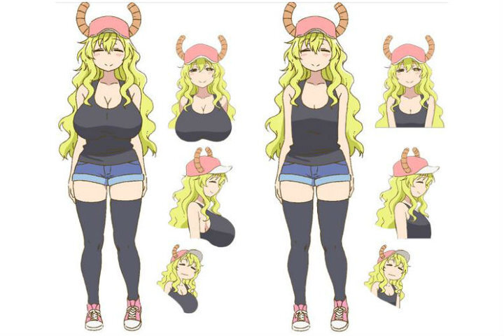 Слева — оригинальный персонаж, справа — версия с уменьшенным бюстом. Изображение: N. Rabino 