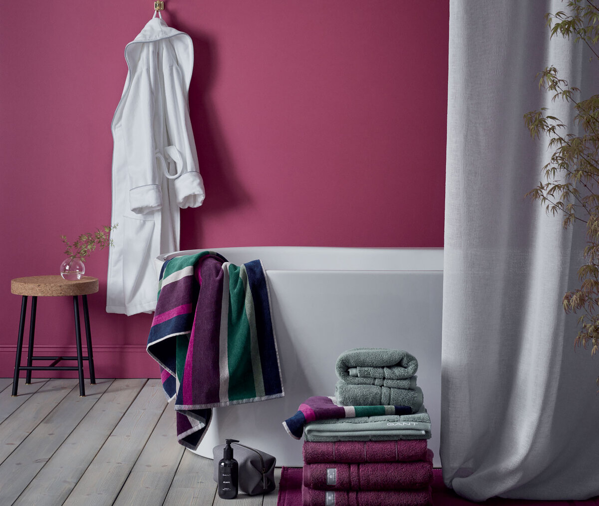 Текстильная коллекция для ванной бренда Gant Home.