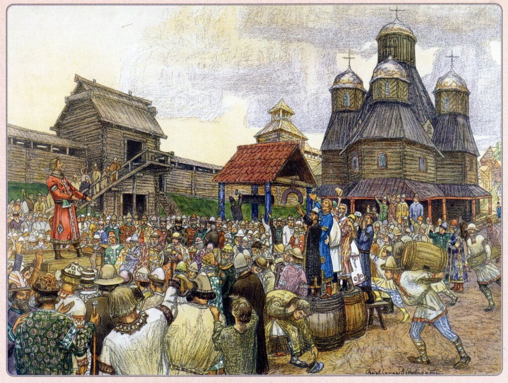 А. М. Васнецов «Новгородское вече». Источник: history.wikireading.ru