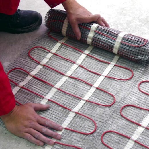 Греющий мат для монтажа под плитку