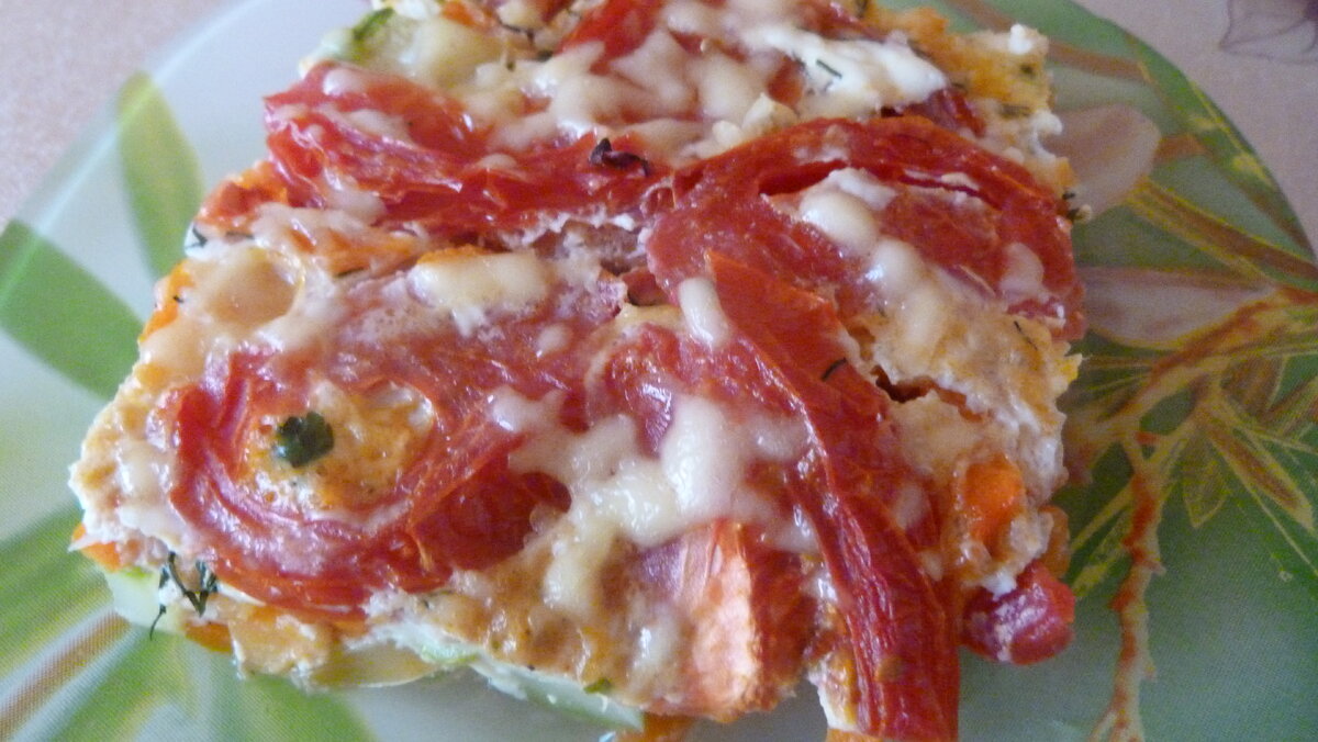 Запеканка из кабачков с овощами