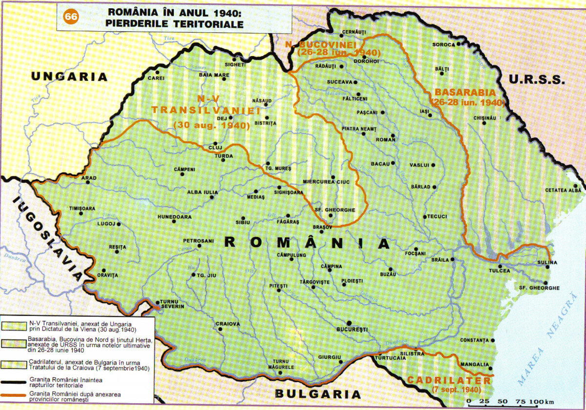 Карта румынии до 1940 года