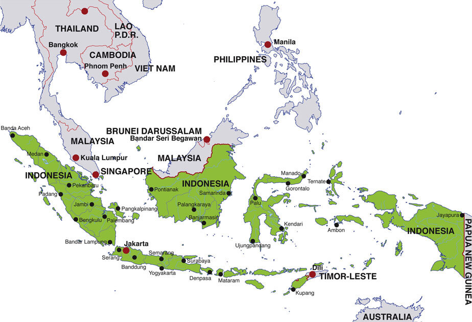 Филиппины индонезия малайзия. Малайзия и Индонезия на карте. Китай и Индонезия на карте. Ткитай и Индонезия на кар.