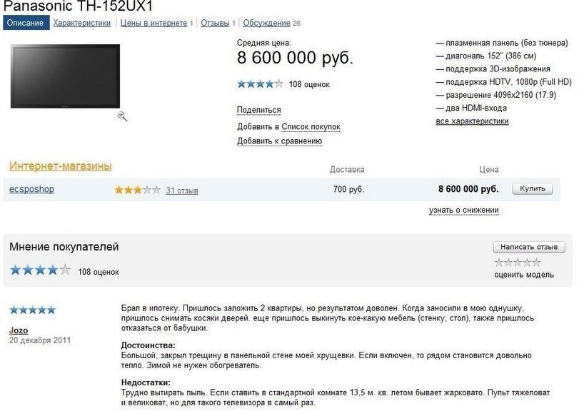 Готовы купить телевизор за 8 лимонов?)