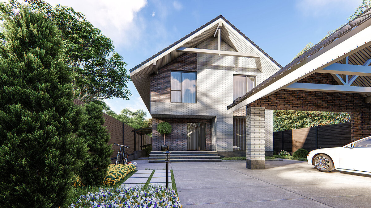 Вид на главный фасад. Источник изображения: канал "Arh-For" (https://zen.yandex.ru/arh_for?clid=300&token=), Яндекс Дзен.