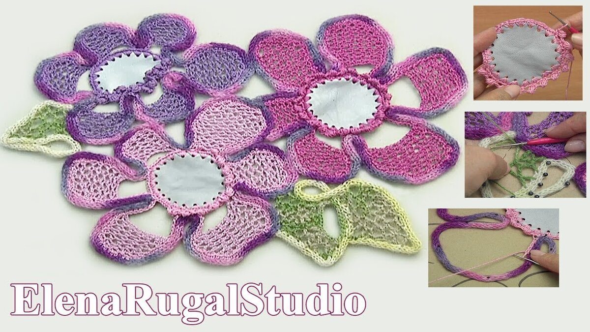 Ирландское кружево из больших цветов фото